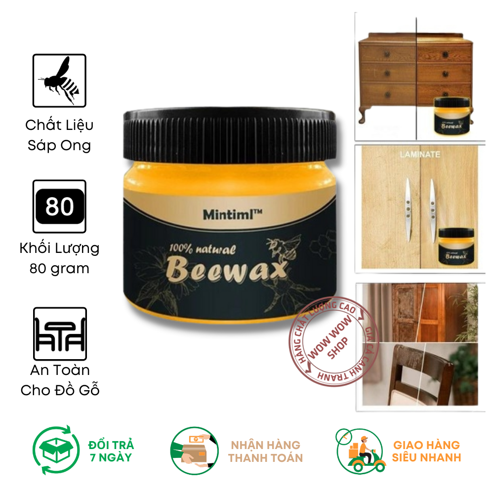 [HCM]Sáp Ong Đánh Bóng Gỗ Beeswax