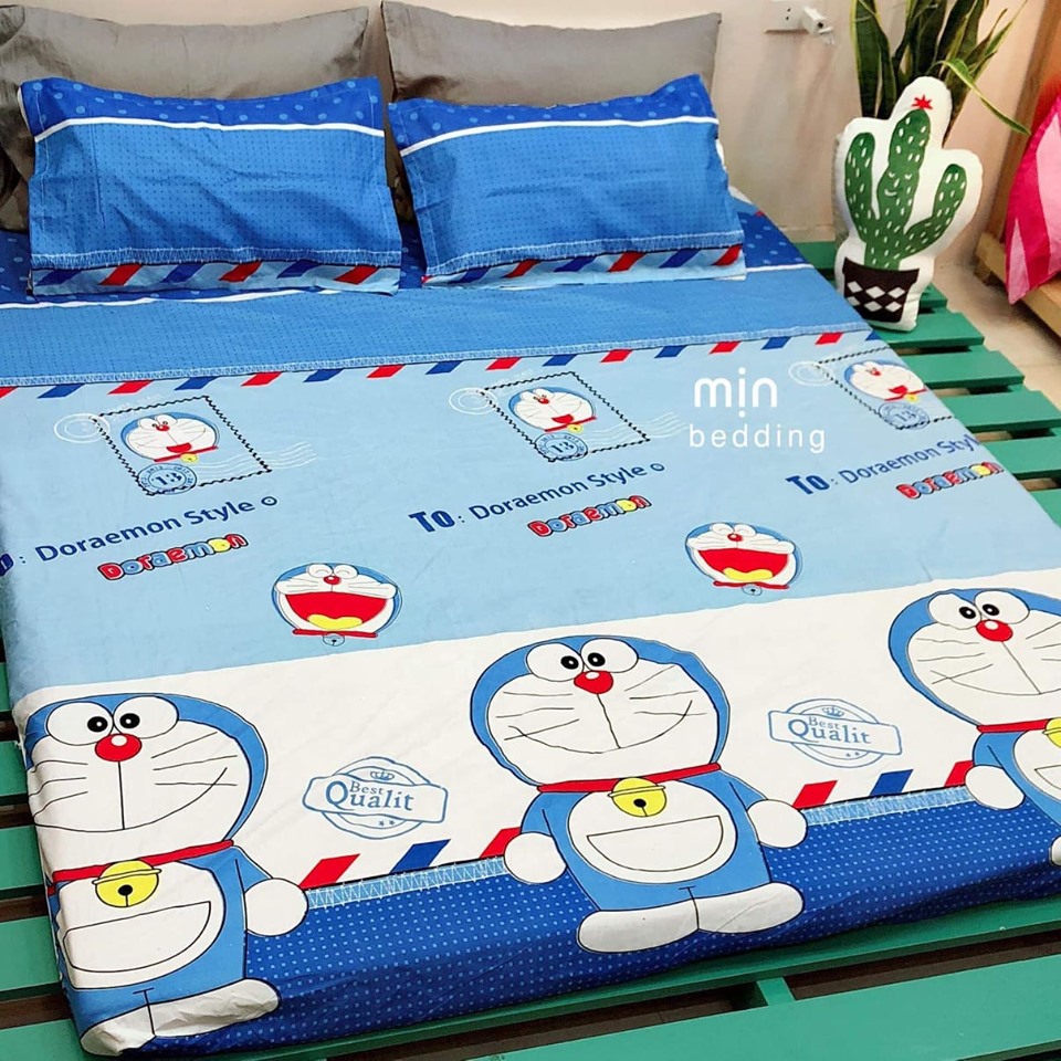 TRỌN BỘ CHĂN GA GỐI 5 MÓN-MẪU  ĐORaeMON