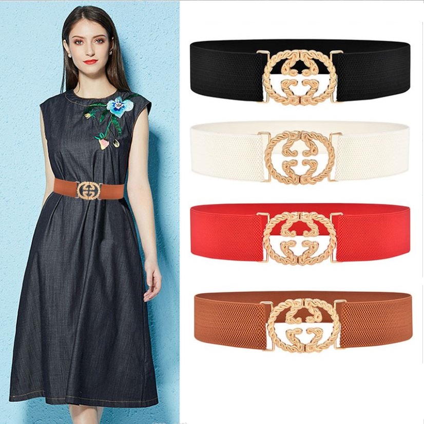 Đai váy belt co giãn 5cm chữ G K50