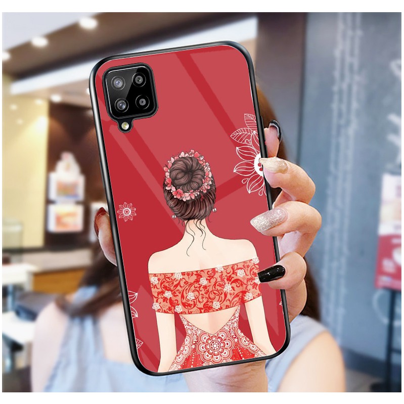 Ốp Lưng GALAXY A12, A22 4G,M32 , M12, A22 5G, M22 mặt kính cường lực cao cấp, ốp đôi