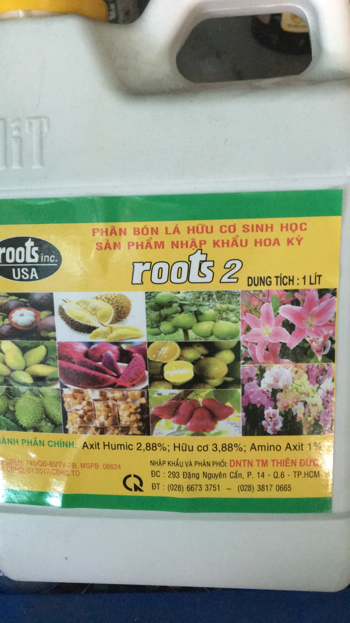 Phân bón lá kích rễ cao cấp của Mỹ Root 2 can 1 Lít