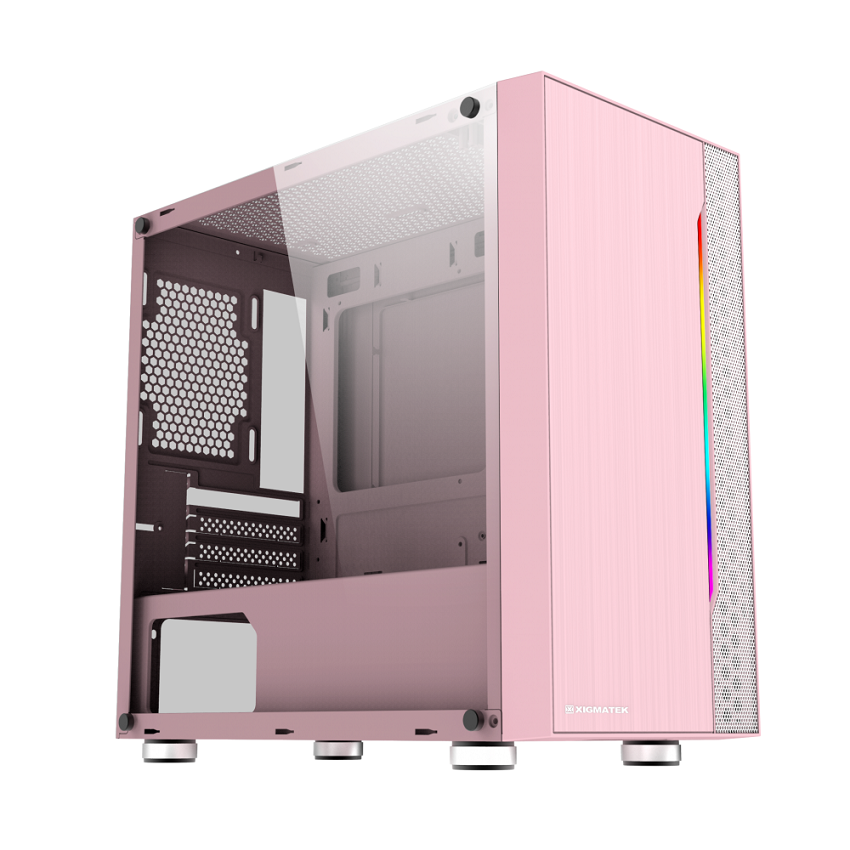 CASE XIGMATEK GEMINI QUEEN PINK KHÔNG KÈM FAN
