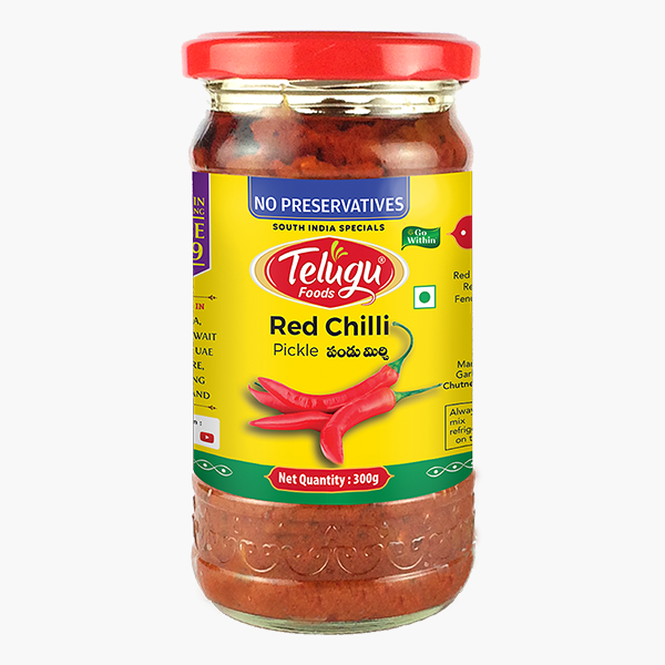 [Hcm]Telugu Pickle (Mango/Lime/Red Chili/Mixed Vegetables, Tomato, Green Chili) - Indian Sauce with Various Flavors 300g