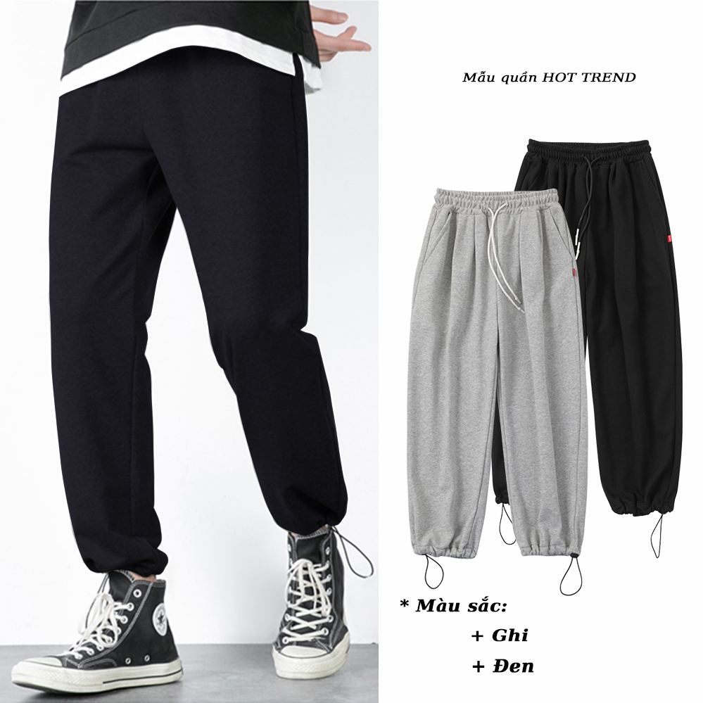 Quần Culottes Ống Rộng Nam Có Dây Rút Gấu Mặc Được 2 Kiểu Style  Đơn Giản Hàn Quốc Thời Trang FORHIMCS2  JOGGER NAM 9000064C8