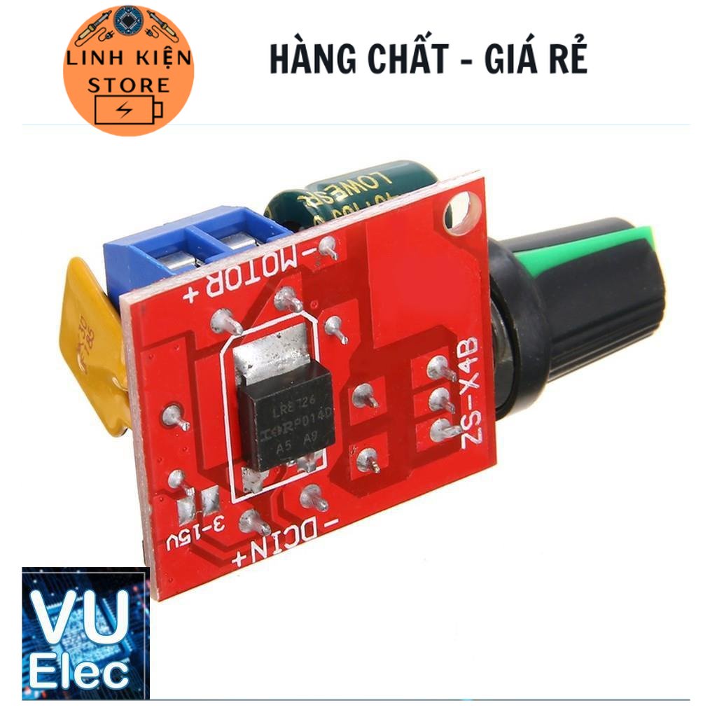 Dimmer DC3-24V 5A - Điều tốc động cơ, quạt Dc