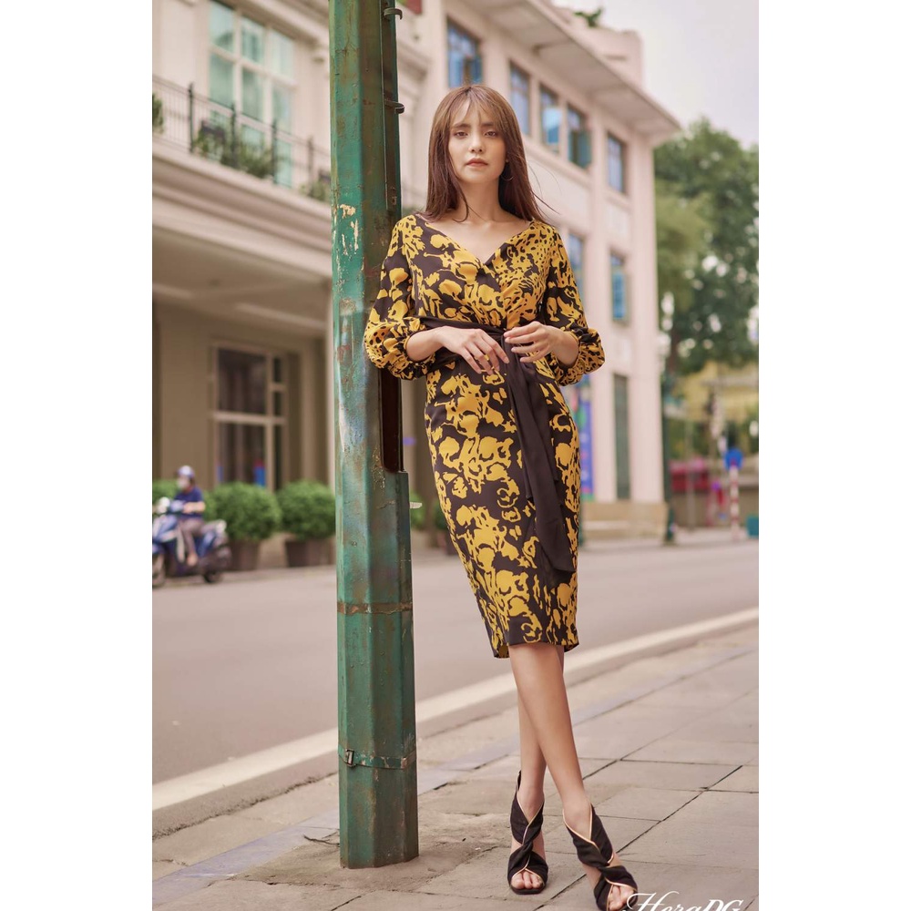 [Voucher 15% MOV 199K cap 100K Đầm lụa thắt eo HeraDG - SDP20037