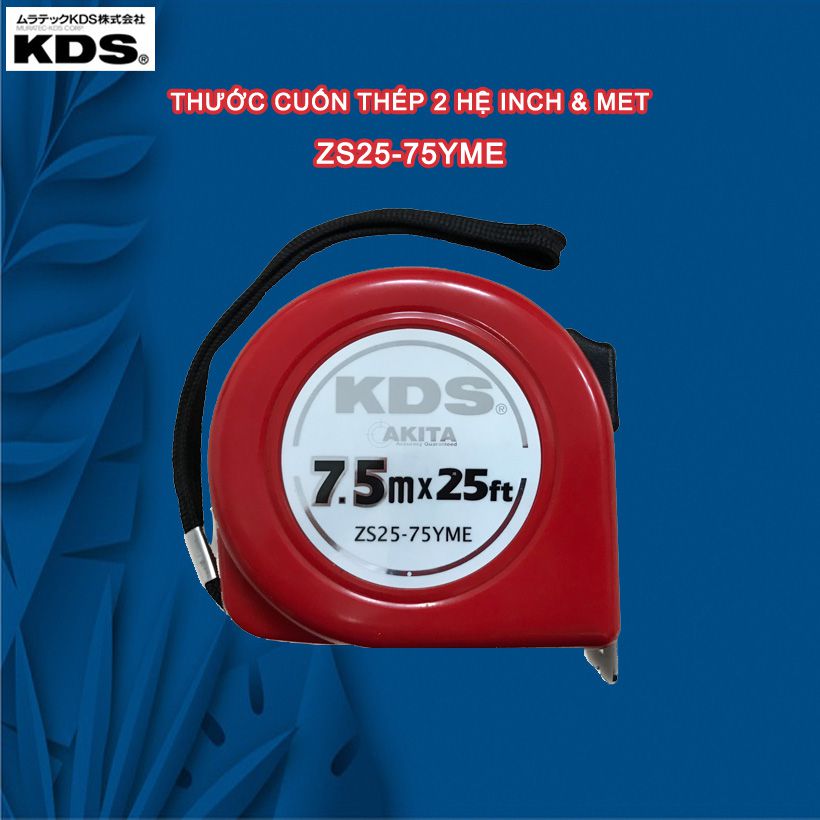 Thước cuộn Nhật Bản KDS 2 hệ Inch + Met (in 2 mặt)
