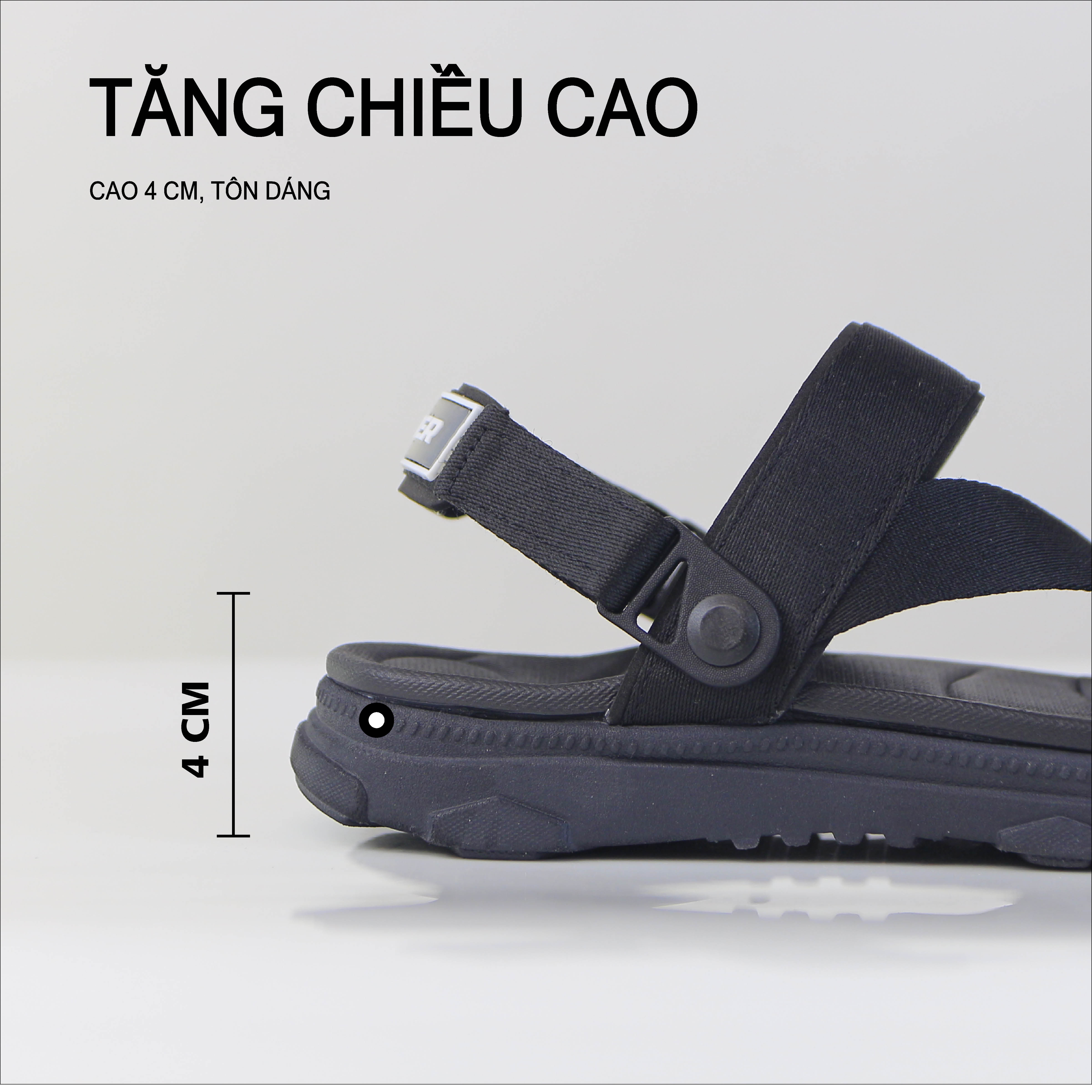 Giày Sandal SYNDER SD2 Màu Đen Full [ kèm hộp + vớ ]