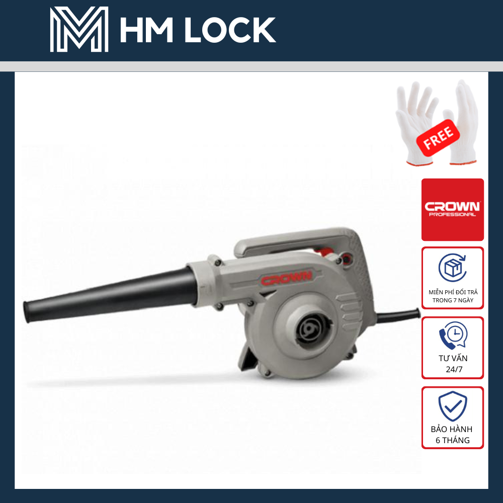 710W MÁY THỔI BỤI CROWN - MOTOR DÂY ĐỒNG - ĐIỆN 220V - HÀNG CHÍNH HÃNG - CT17010 - HM LOCK