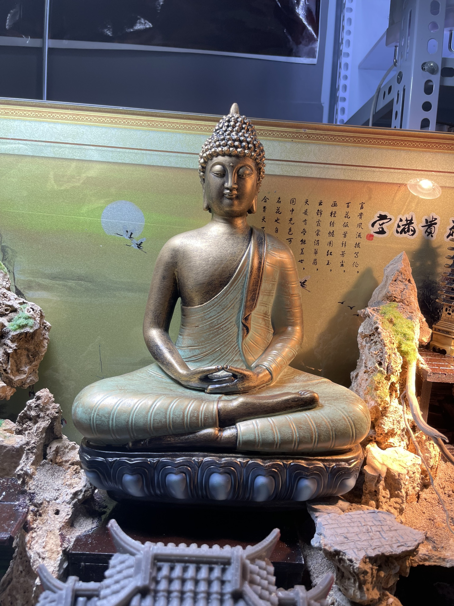Buddha statue golden bronze high-grade