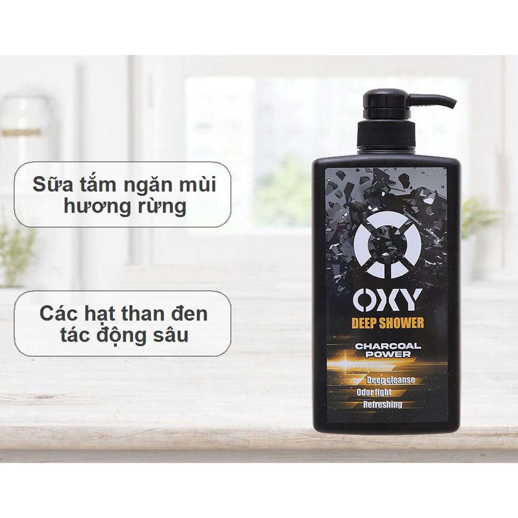Sữa Tắm Oxy Tác Động Sâu Deep Shower 500ml (Tặng sữa rửa mặt oxy 100g)