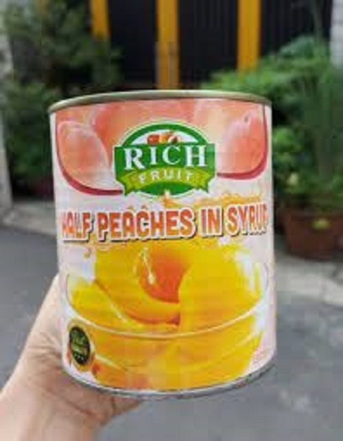 Đào Ngâm Nước Đường RICH FRUIT Lon 825g