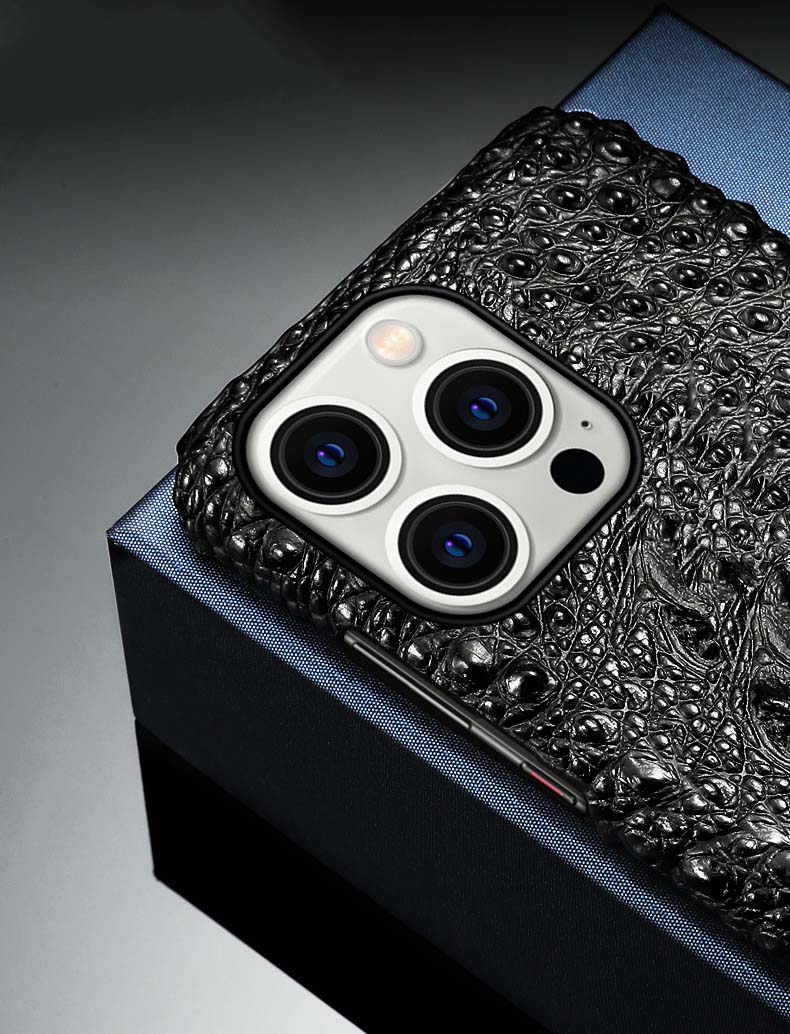 Ốp lưng da iphone 14 pro max vân gù cá sấu sang trọng