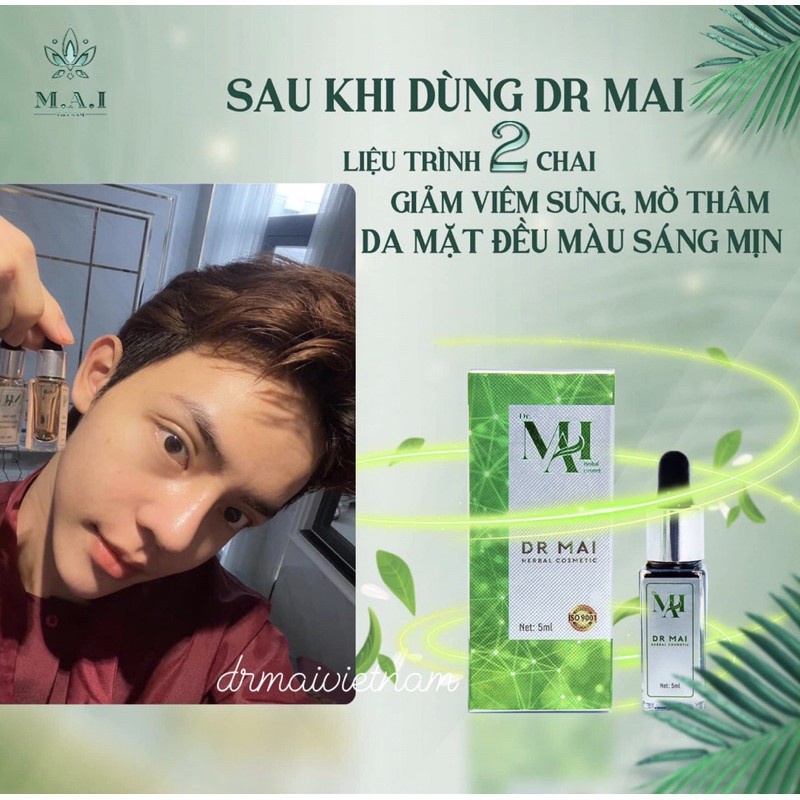 Dr Mai, Serum sạch mụn Dr Mai 6ml, lựa chọn hoàn hảo cho làn da mụn