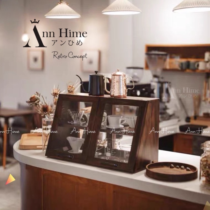 Tủ gỗ đựng đồ mini -chén -bát nhiều ngăn kéo gỗ phong cách vintage để bàn Annhime SP12