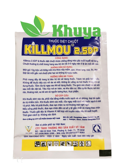 Diệt chuột Killmou 2.5DP gói 10gr