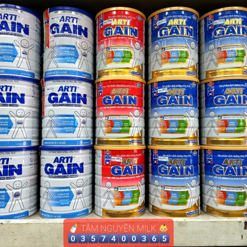 Sữa Bột Arti Gain Colostrum 3-10 tuổi 900gr
