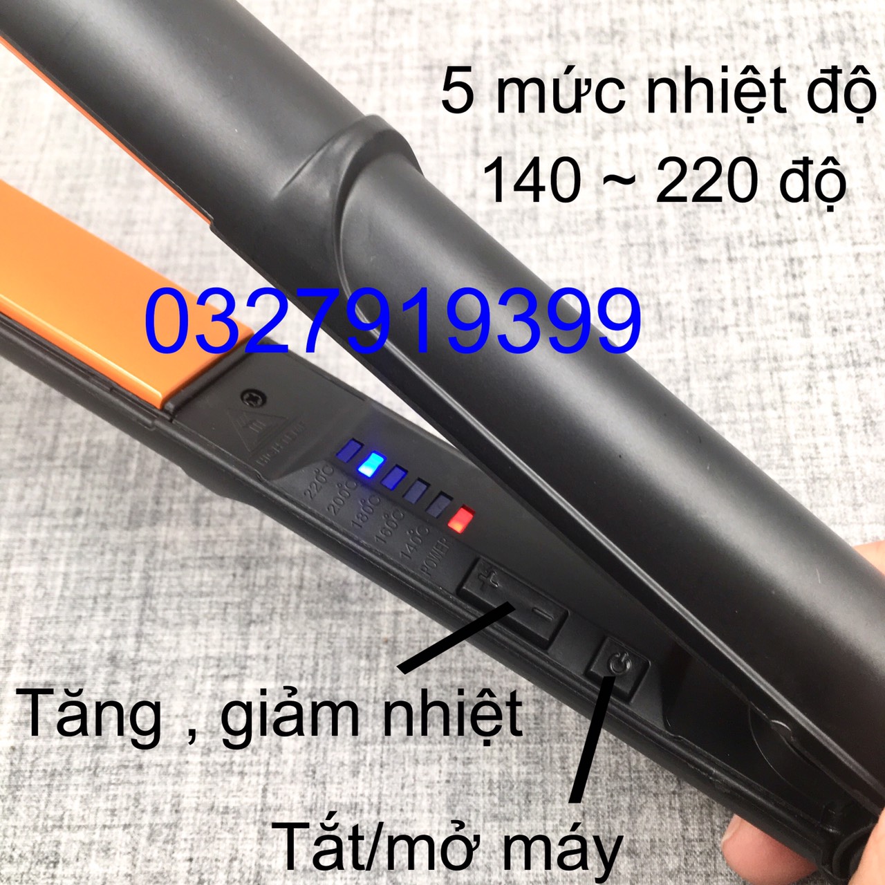 Prosee Máy Duỗi Tóc Prosee 8866 Hàn Quốc Bản Nhỏ 2.5cm Chất Liệu Ceramic Chống Dính 5 Nhiệt Độ 140-220°C Tiện Dụng Gọn Nhẹ