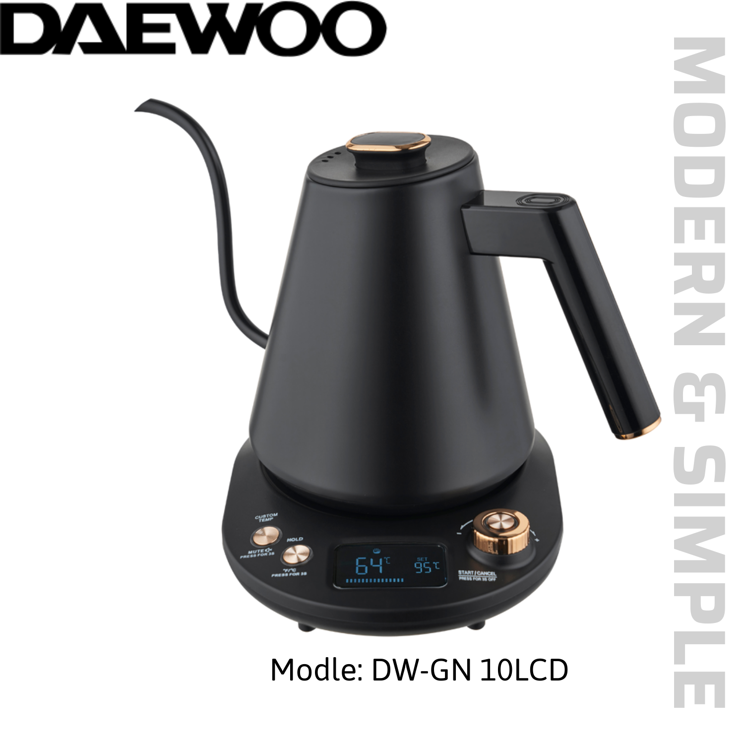 DAEWOO ẤM ĐUN SIÊU TỐC DWK-GN10LCD - Hàng chính hãng