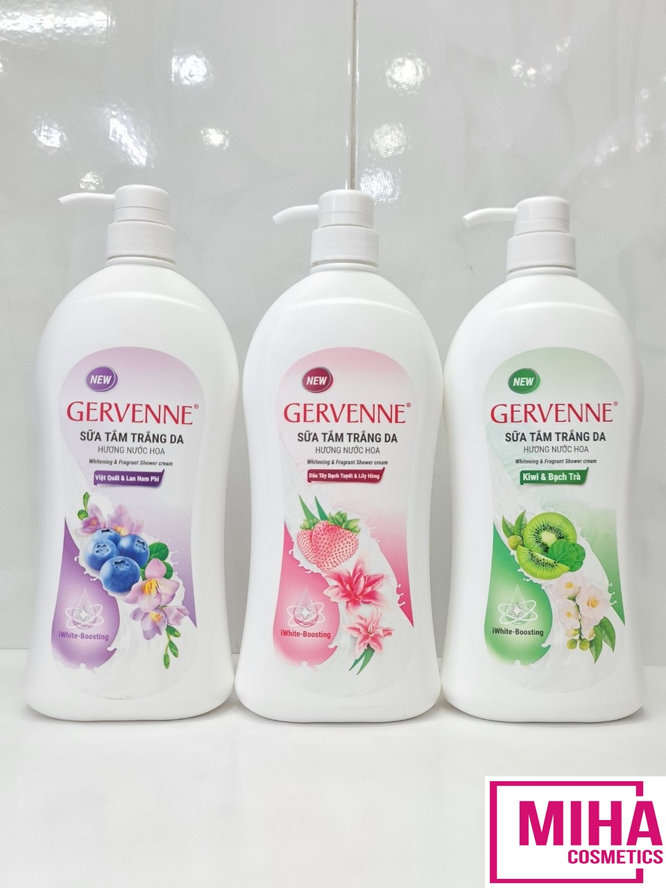 Sữa Tắm Dê Dưỡng Ẩm Trắng Da GERVENNE 900g