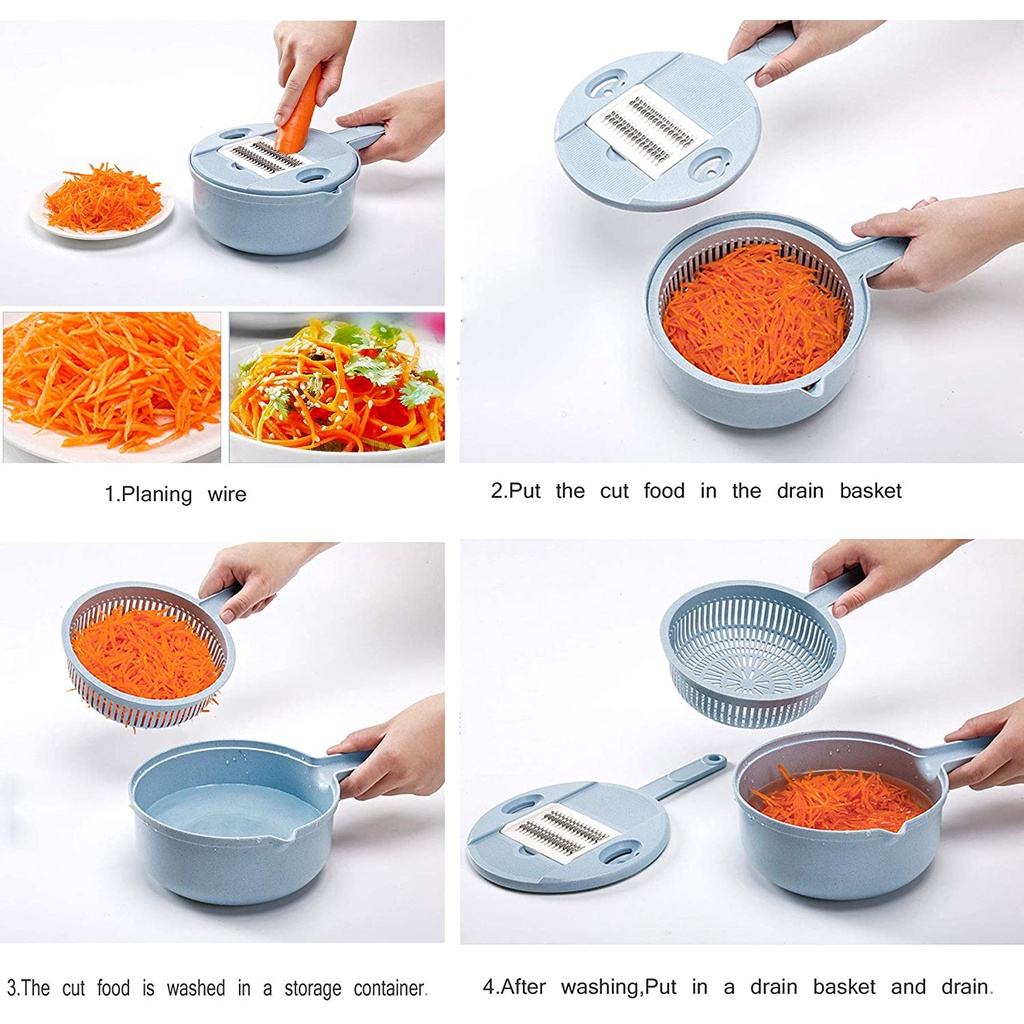 Tooling planed shredded radish fruit multifunction 8 in 1