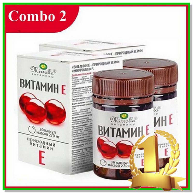 Vitamin E đỏ [COMBO 2 HỘP] hộp 30 viên Vitamin mờ nám sáng da dưỡng da tốt nhập khẩu