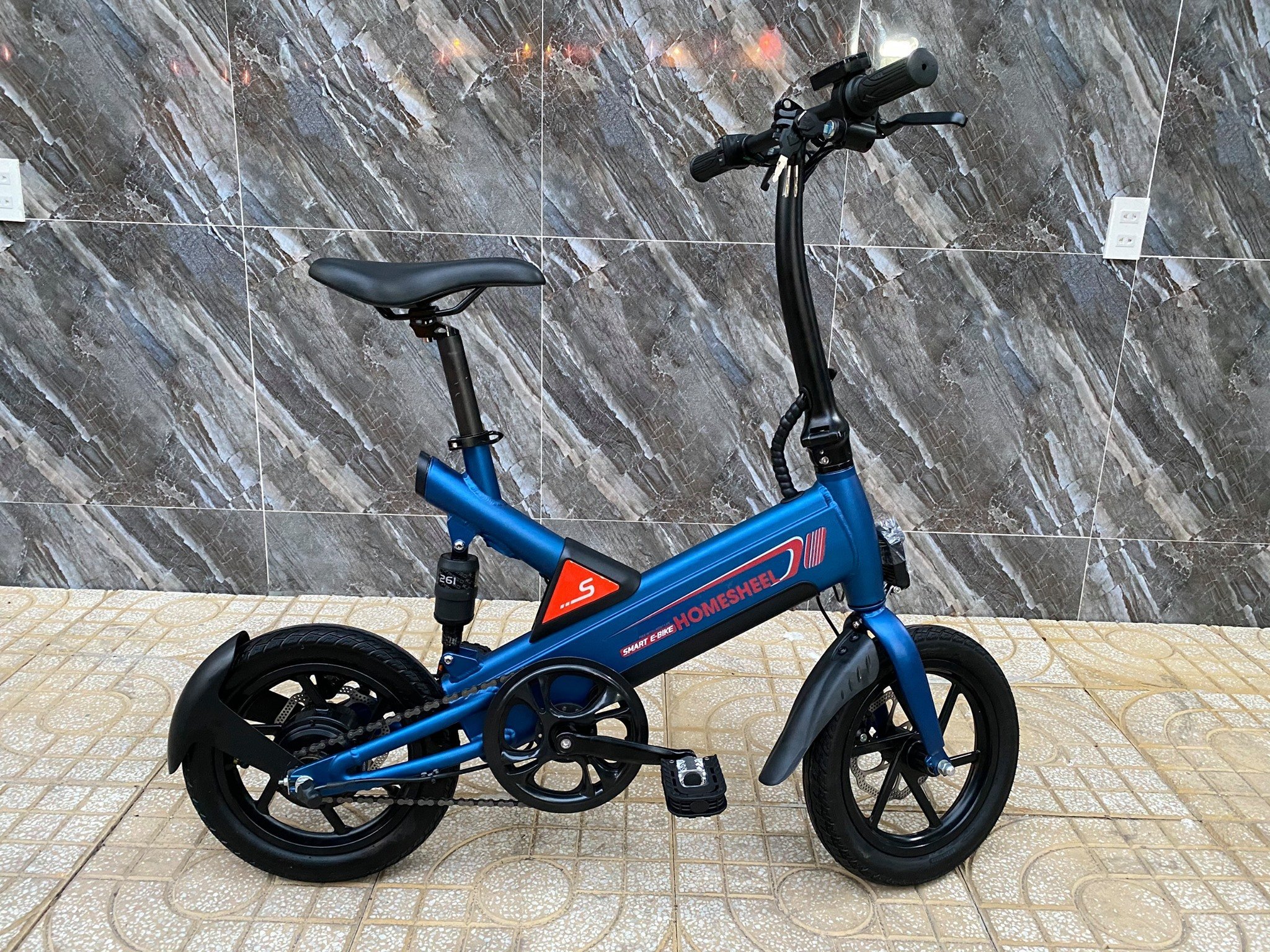 HCM) Xe đạp điện gấp gọn mini HOMESHEEL T6 chính hãng_ bảo hành 2 năm | Lazada.vn