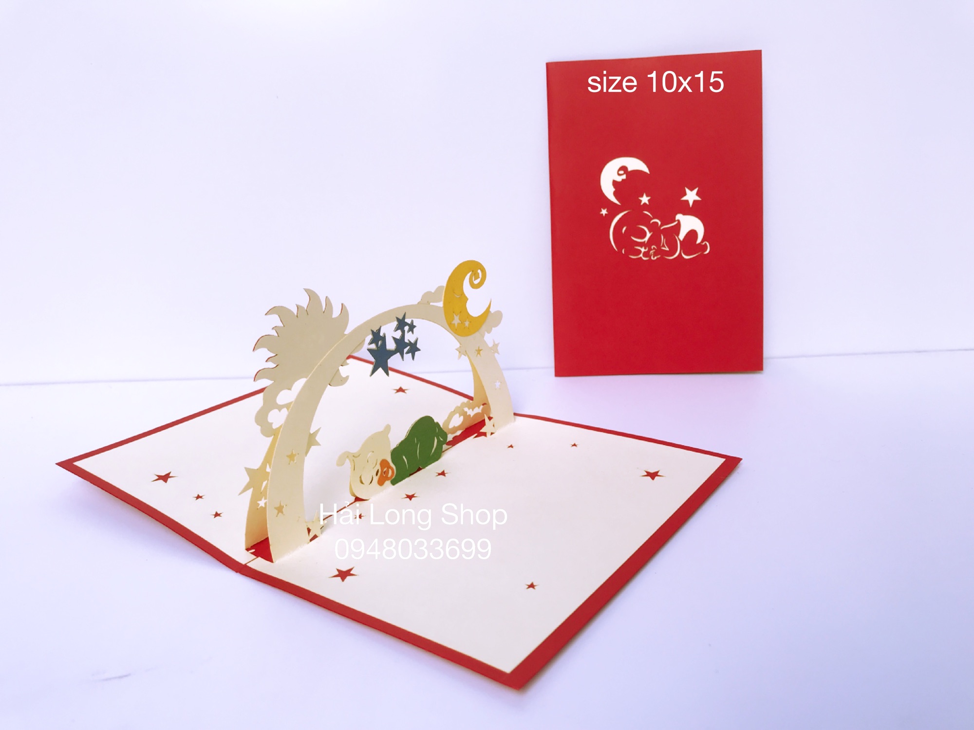 Em Bé 3 ( đang ngủ ) - Baby - Love - Thiệp 3D
