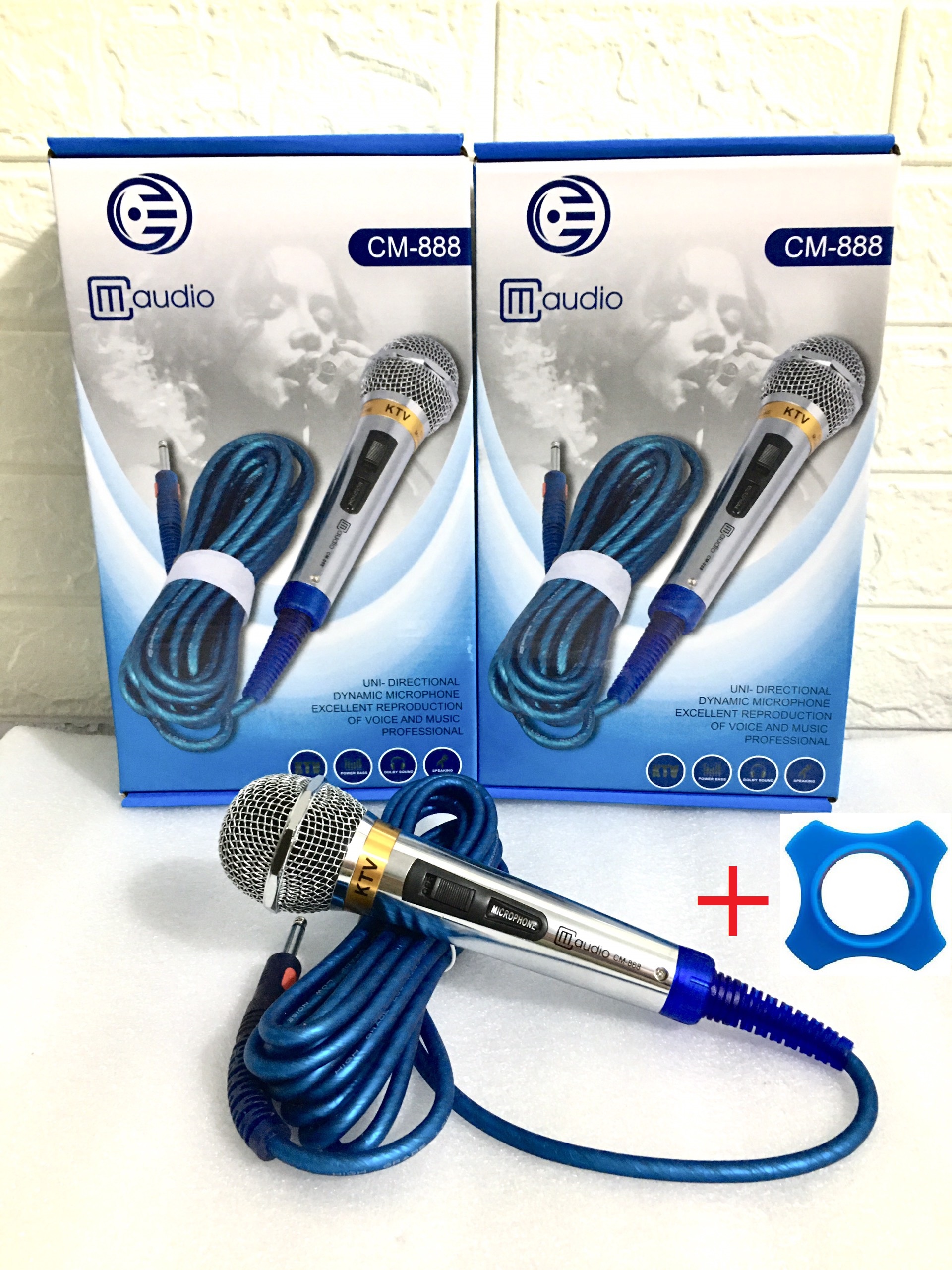 Micro CM 888 Chính Hãng Hút Giọng,Hát Nhẹ,Giọng Mềm,Chống Rú Tốt,Dây Dài Liền Khối Chống Xoắn Đứt