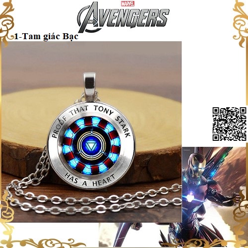 [HCM]1116 Mô hình Dây Chuyền lò phản ứng hồ quang Iron Man Avengers 1-Tam giác Bạc