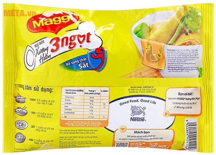 Hạt Nêm Maggi 3 Ngọt Vị Gà (900g)