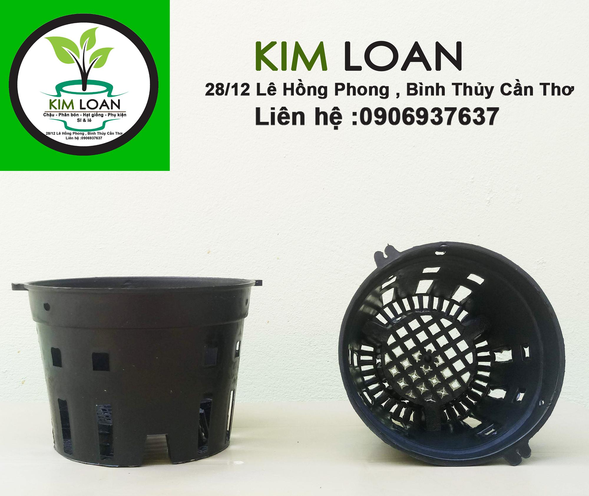 Combo 20 chậu lan nhựa đen phi 14 14x11cm