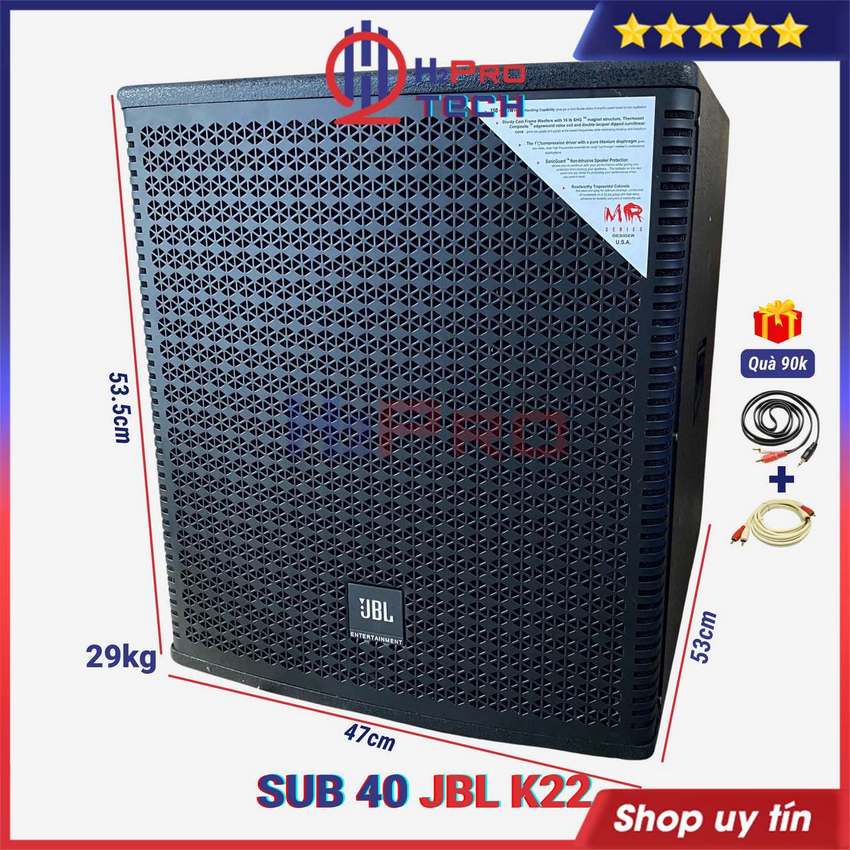 Loa Sub Điện Bass 40 JBL MR K22 700W - Tặng Dây AV, Loa Sub 40 Karaoke Gia Đình Công Suất Lớn - H2Pro Tech