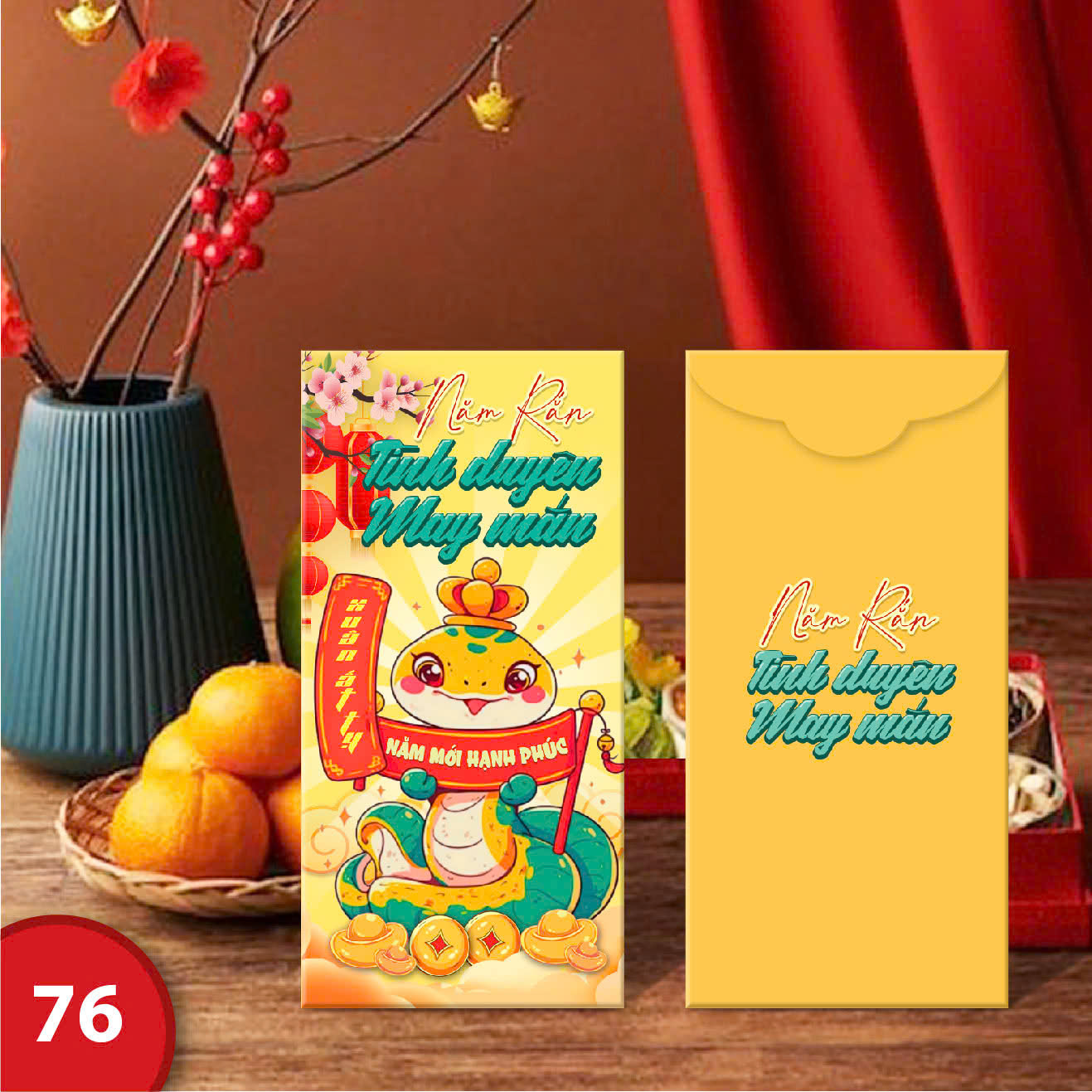 Bao Lì Xì Tết truyền thống 2025 sổ đổ sổ hồng hot trend chibi thịnh vượng may mắn phúc lọc thọ Tết 2025 Ất Tỵ Siêu đẹp
