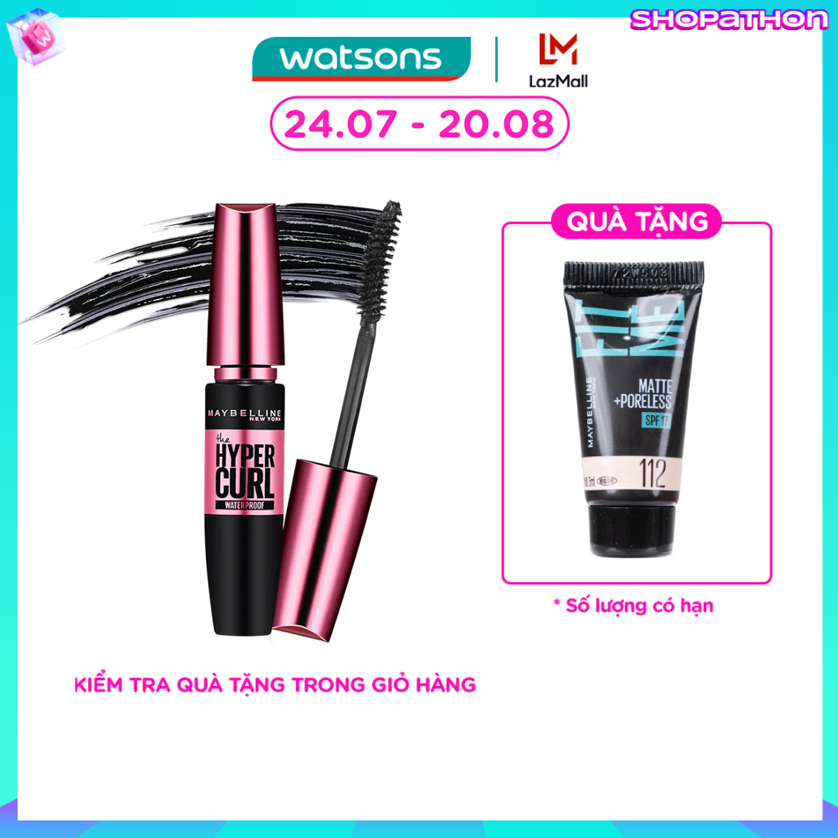 Mascara Maybelline New York Cong Mi Hypercurl 9.2ml - Đen