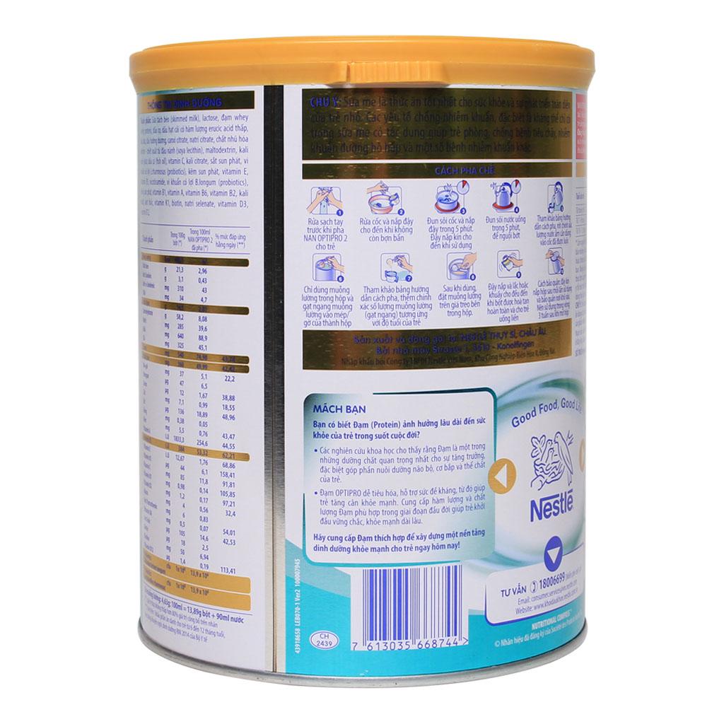 Sữa Bột NAN Optipro 2 900g - Huệ Lan Mart