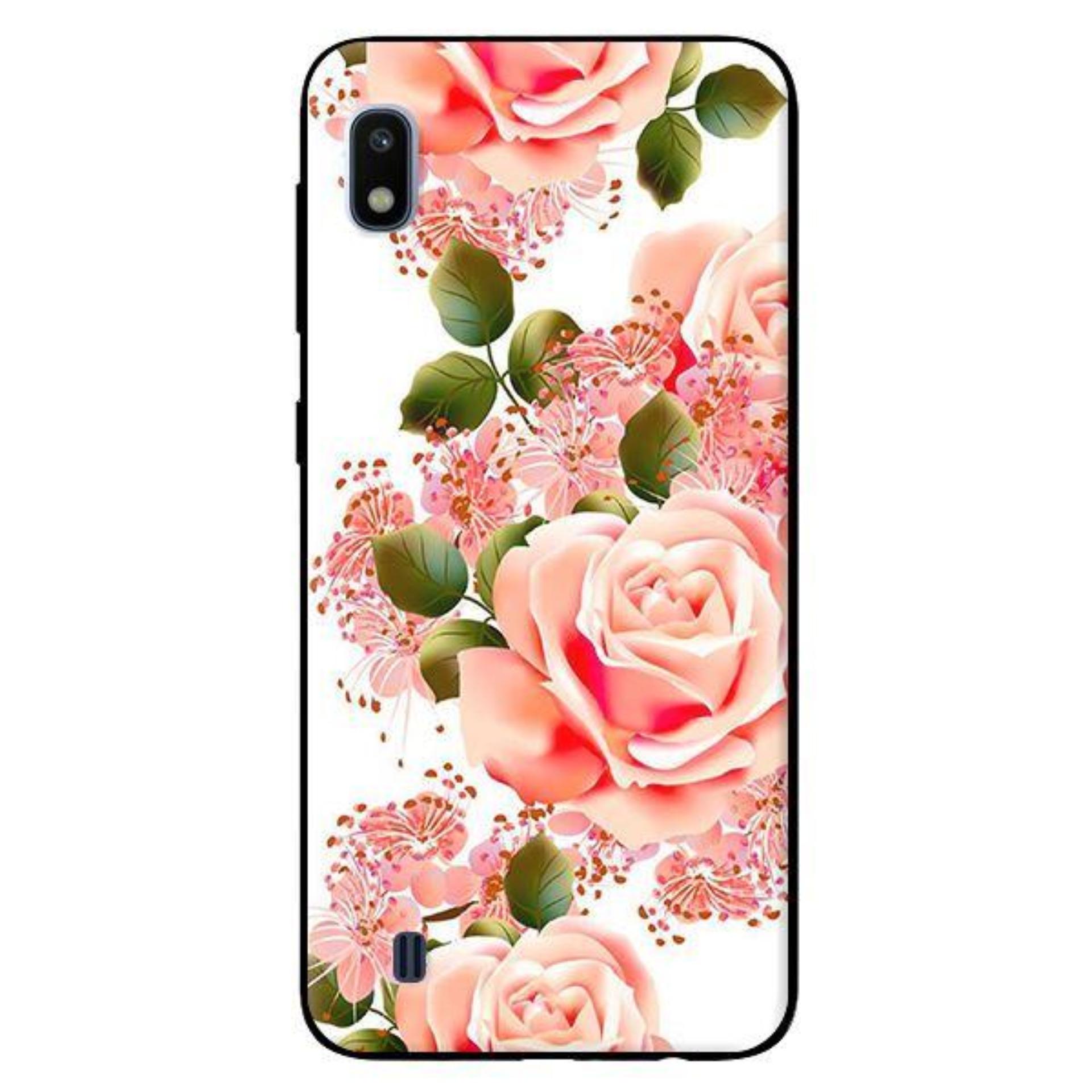 Ốp lưng samsung a10 - hoa hồng nhạt