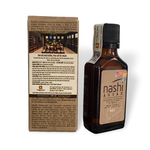 Tinh dầu phục hồi dưỡng bóng mềm tóc Nashi Argan Oil 30ml