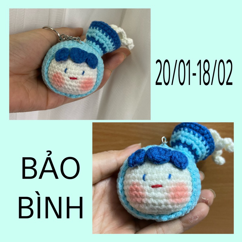 MÓC KHÓA MOCHI 12 CUNG HOÀNG ĐẠO BẰNG LEN