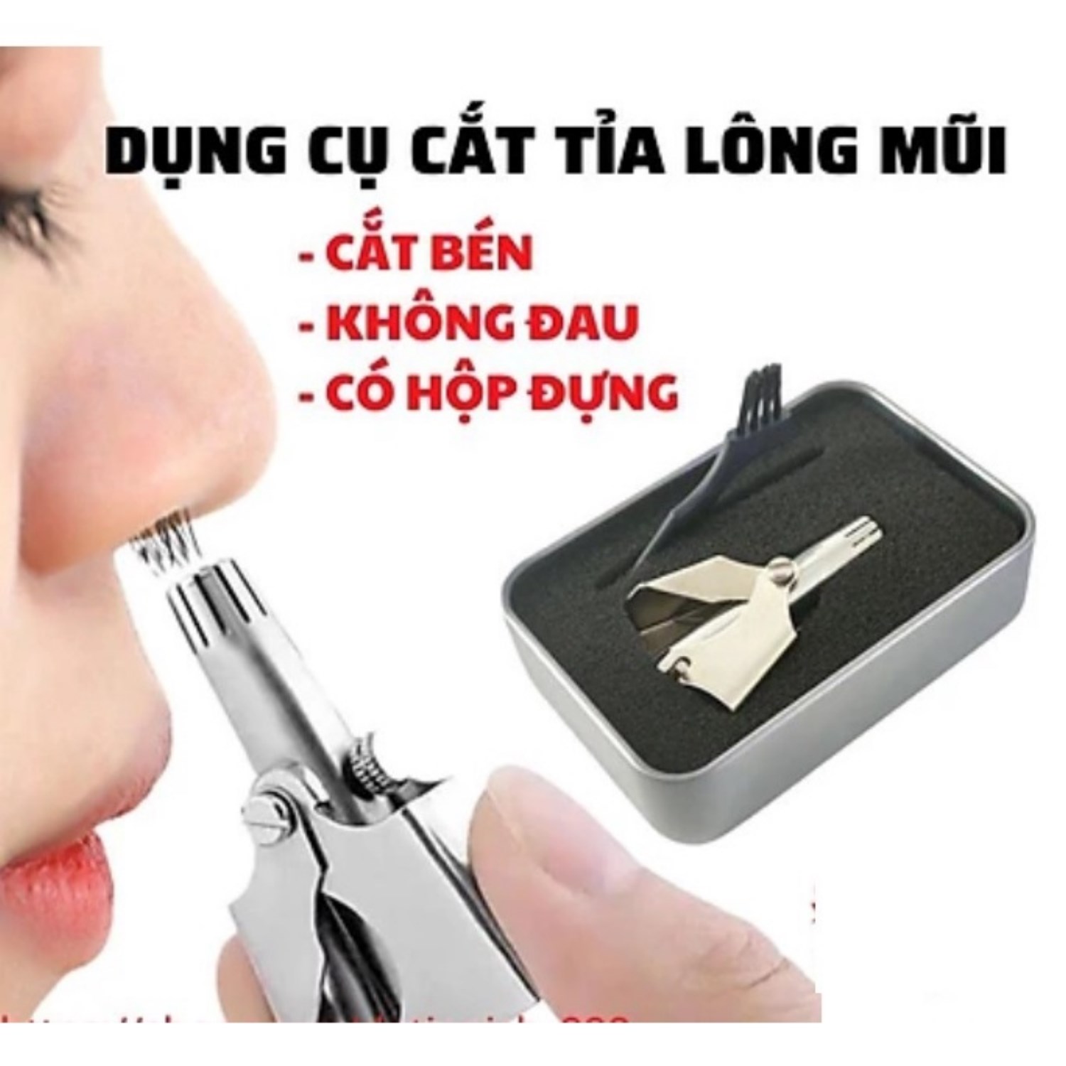 Tỉa lông mũi - máy cắt lông mũi - Dụng cụ cắt tỉa lông mũi bằng thép không rỉ