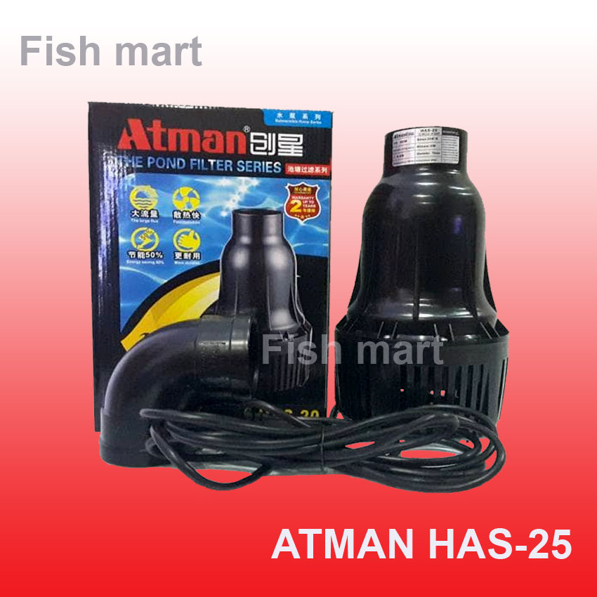 Bơm Hồ Koi Atman HAS25 (150W, 25000L/H) Cao Cấp - Siêu Bền, Tiết Kiệm Điện!