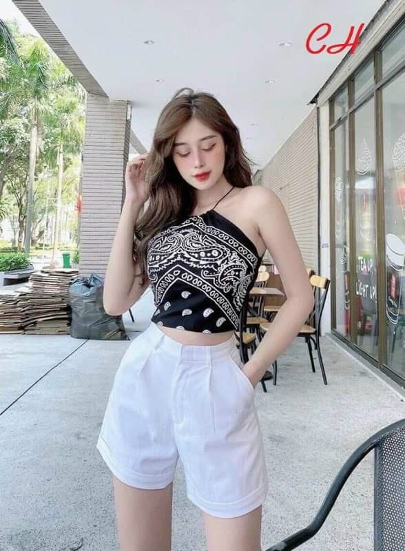 (ẢNH THẬT) ÁO 2 DÂY ĐAN CHÉO YẾM THỔ CẨM SIÊU HÓT