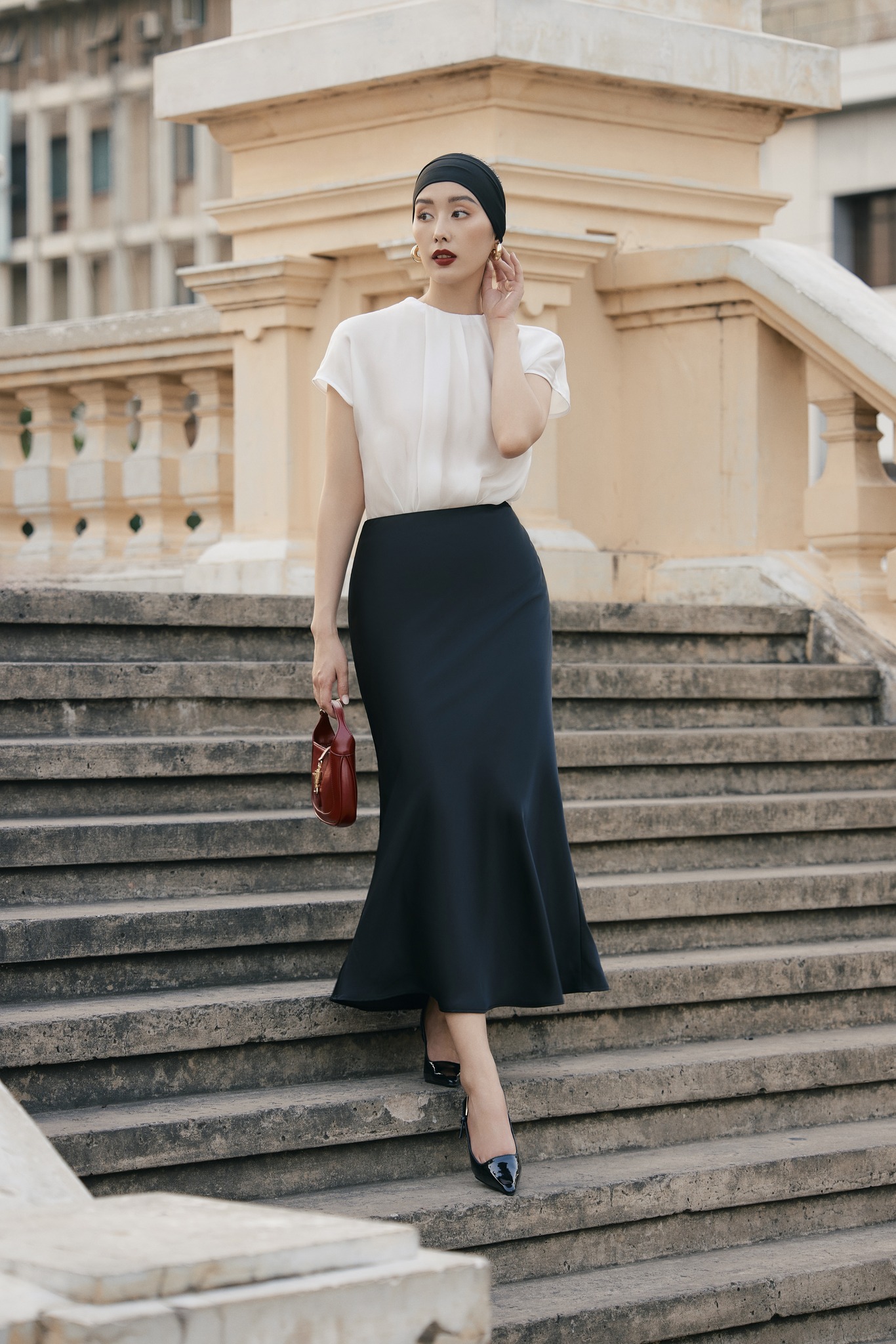 Áo sơ mi lụa Luna Silk Top HUONG BOUTIQUE HBSM1138