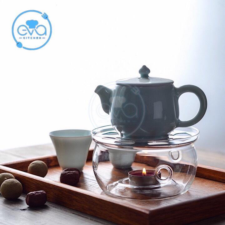 Đế nến giữ nhiệt thuỷ tinh hình tròn
