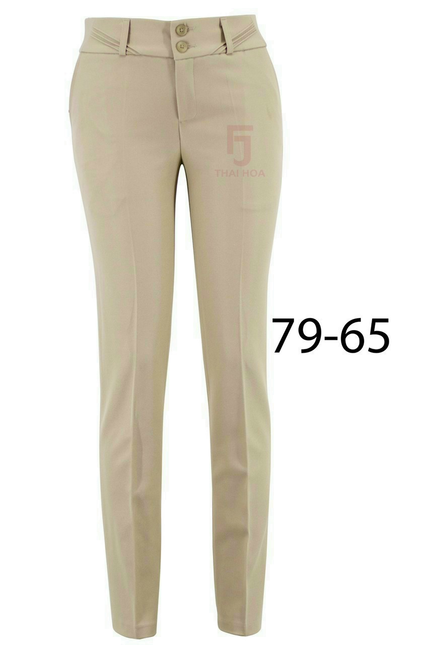 Quần tây Thái Hòa đứng quần form chuẩn màu kem 79-65
