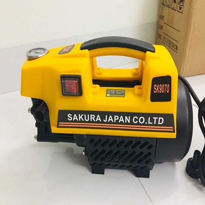 Máy rửa xe Sakura 2500W, dây 15m, 100% dây đồng, có bình bọt