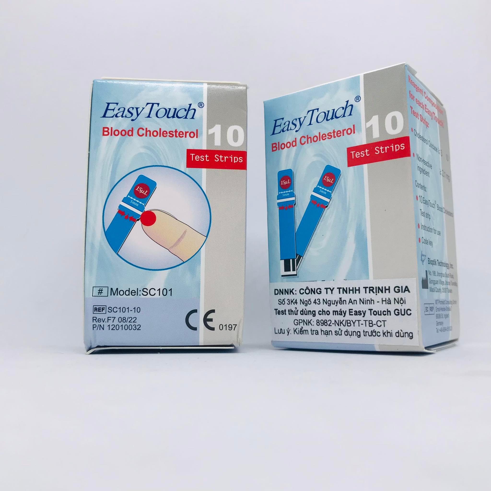 Que thử mỡ máu Easy touch (10 que )