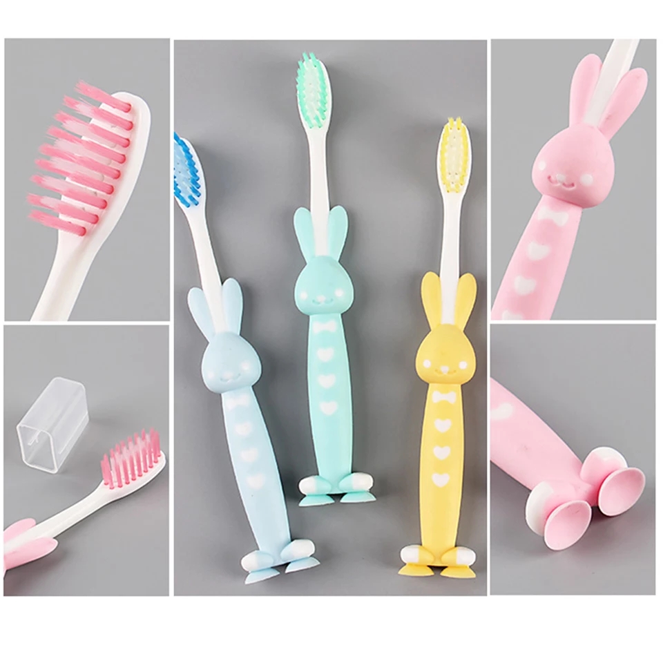 Combo 12  Bàn chải đánh răng TRẺ EM hình thỏ siêu dễ thương