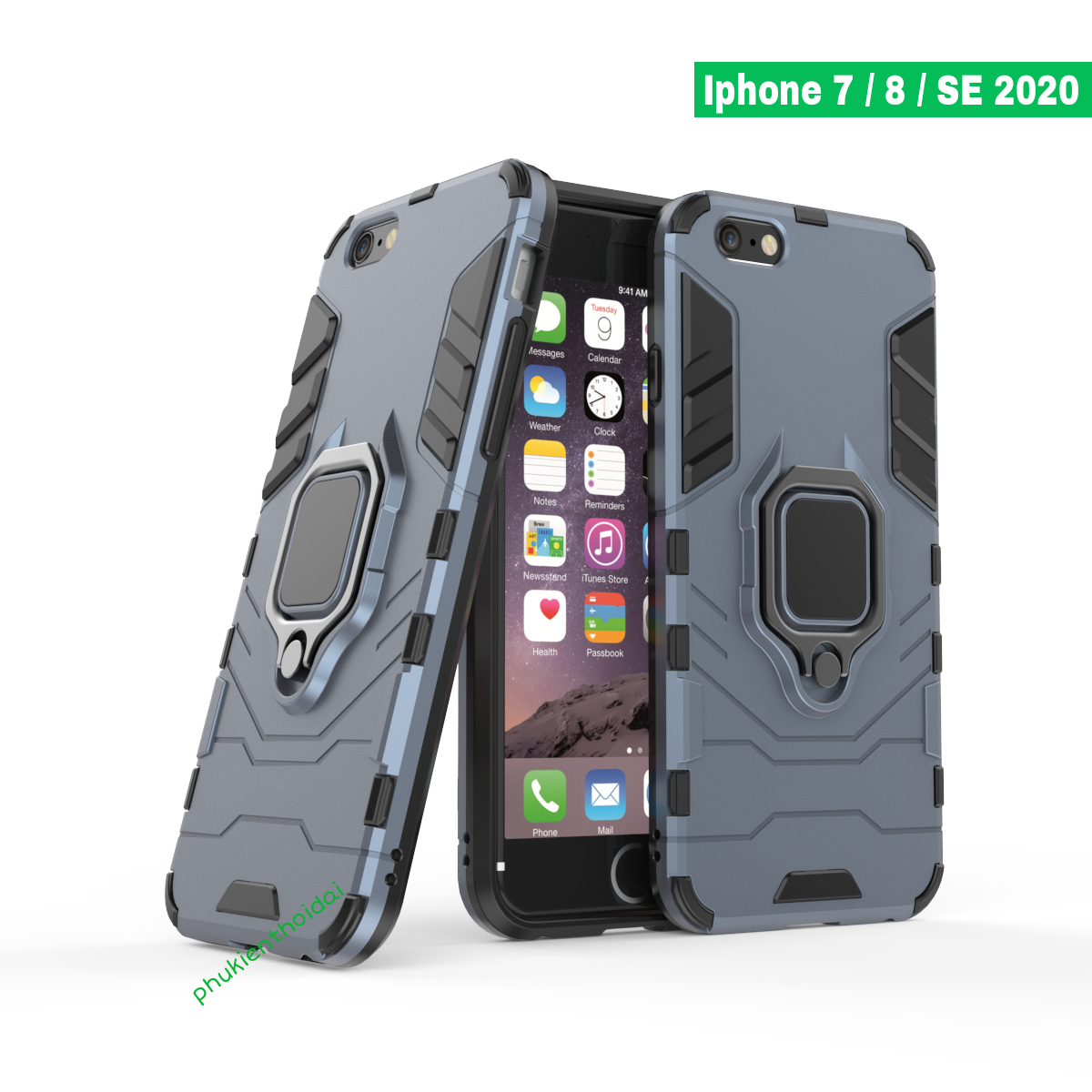 Ốp lưng iphone 7 / 8 / iphone se 2020 iron man iring chống sốc cao cấp