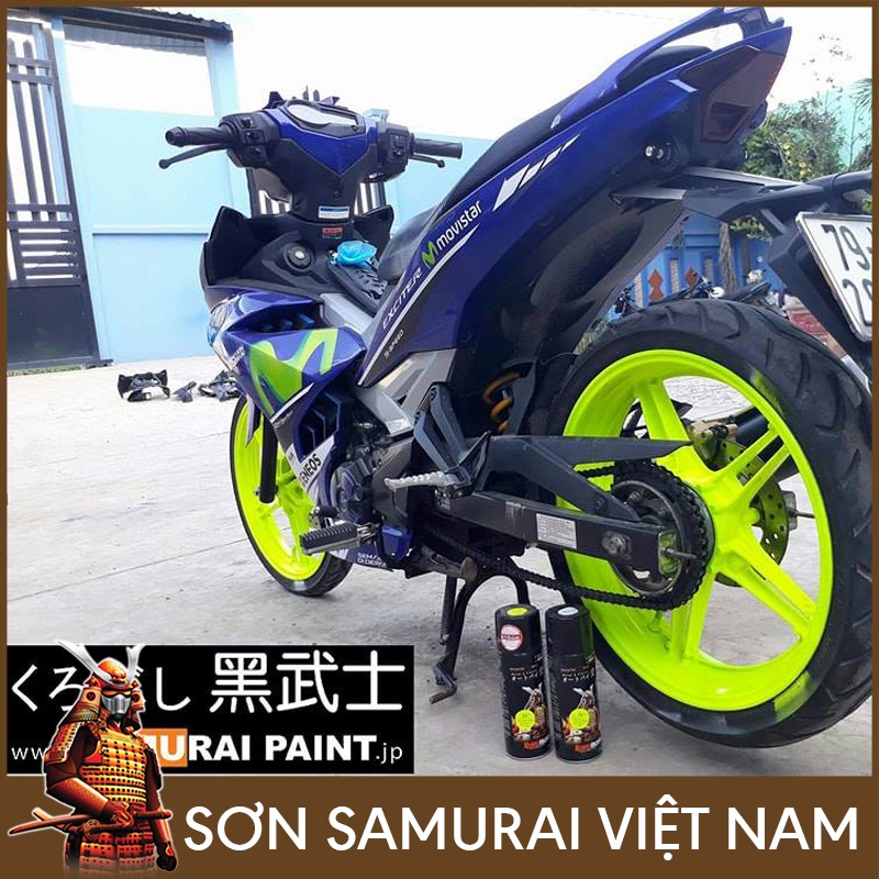 Sơn samurai vàng nõn chuối - Combo màu huỳnh quang 56 sơn xịt samurai